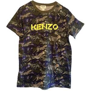 Kenzo Boys Graphic Tiger All Over Print T-Shirt Size 14A Perfect Condition
